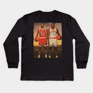 Stacey Augmon and Larry Johnson '1991' Kids Long Sleeve T-Shirt